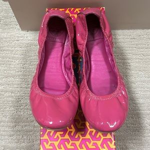 Tory Burch Fuchsia Eddie Flats